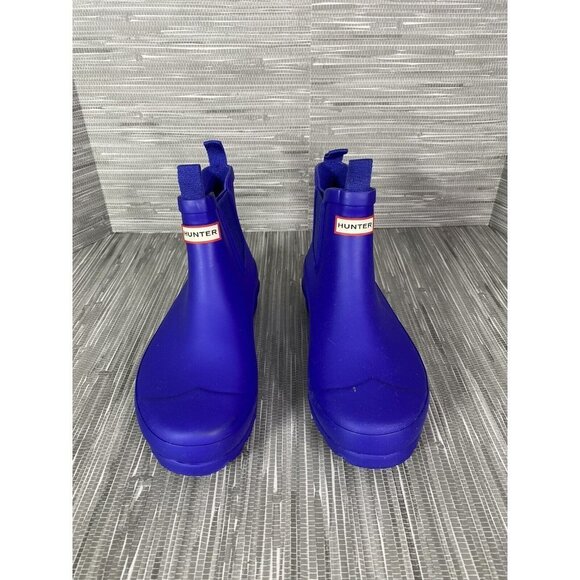 Hunter Womens Original Waterproof Chelsea Rain Boot‎ Blue Size 4B - Picture 2 of 8